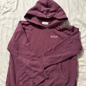 SOULCYCLE Womens Purple Hooded Sweatshirt Large